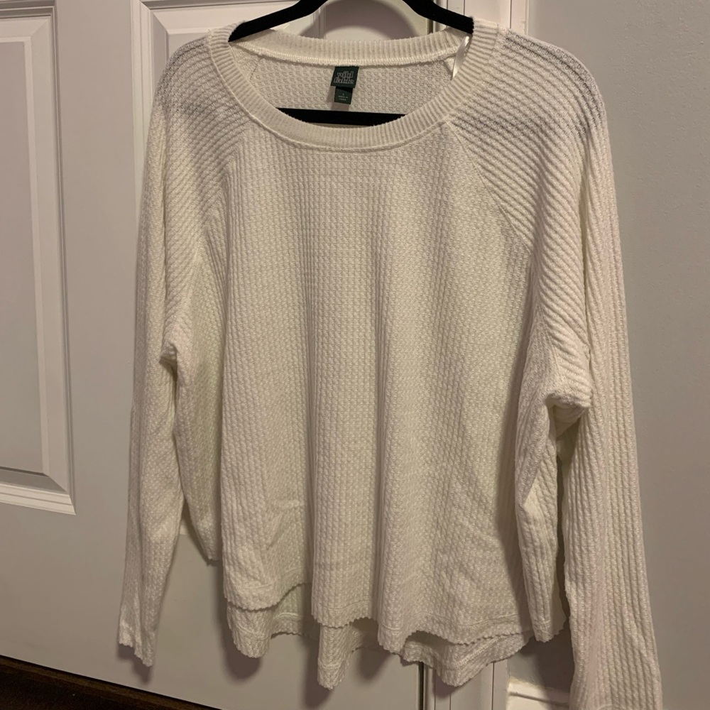 white sweater